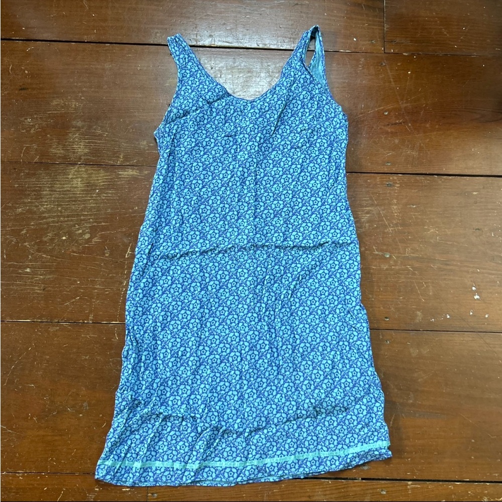 Blue Floral Women's Dress